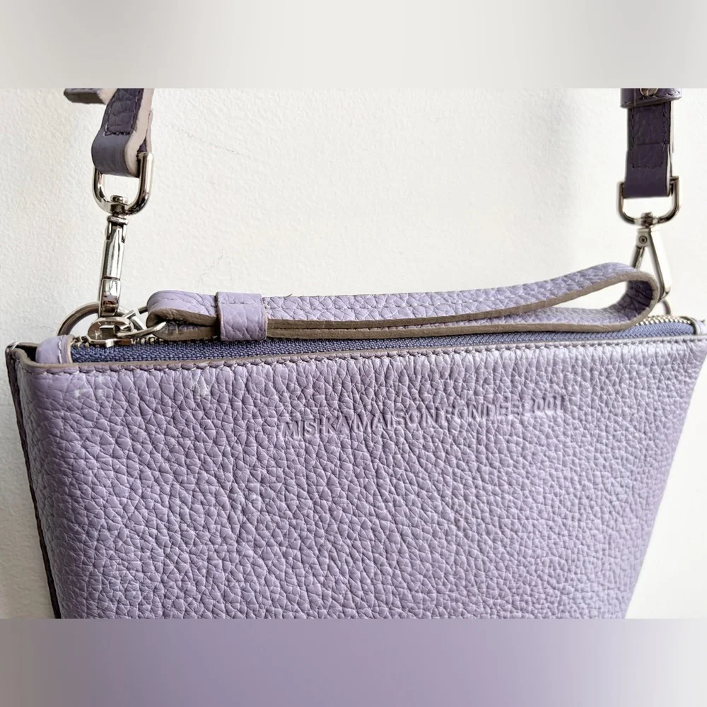 MISHKA Leather Purse Sobre Sigrid Crossbody Clutch Wristlet bag